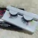 Pestañas Postizas Extensiones Negro Verde Y Rosado