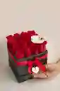 Caja Cuadrada X 16 Rosas Y 1 Orquídea : Orchidea Box