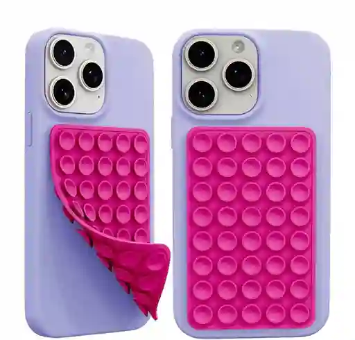 Ventosa - Pega Celular Doble Fucsia