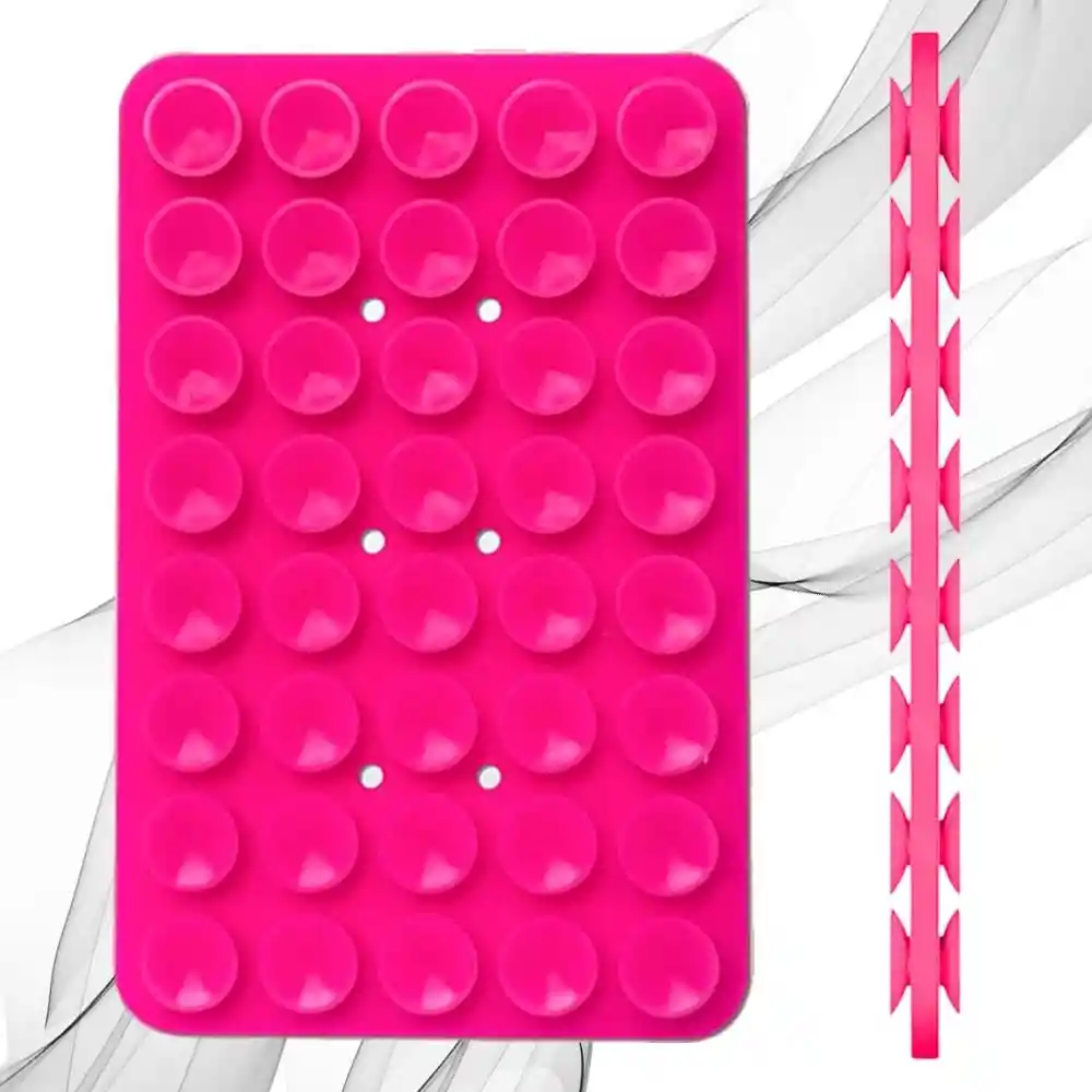 Ventosa - Pega Celular Doble Fucsia