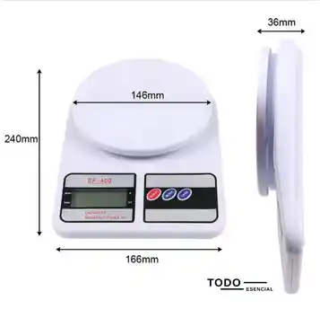 Gramera De Cocina Digital Sq Cozinha Sf-400 Pesa Hasta 10kg Blanca