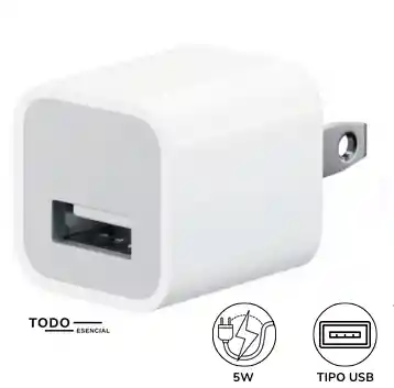 Cubo Adaptador Carga Iphone 5w Tipo Usb Genérico