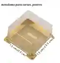 Cajas Para Tortas Con Tapa Plástica X 5 Unds, Minidomos Para Tortas