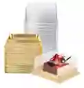 Cajas Para Tortas Con Tapa Plástica X 5 Unds, Minidomos Para Tortas