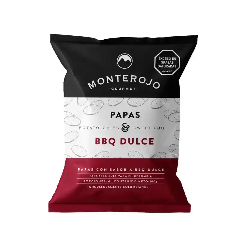 Papas Bbq Dulce X100gr Monterojo