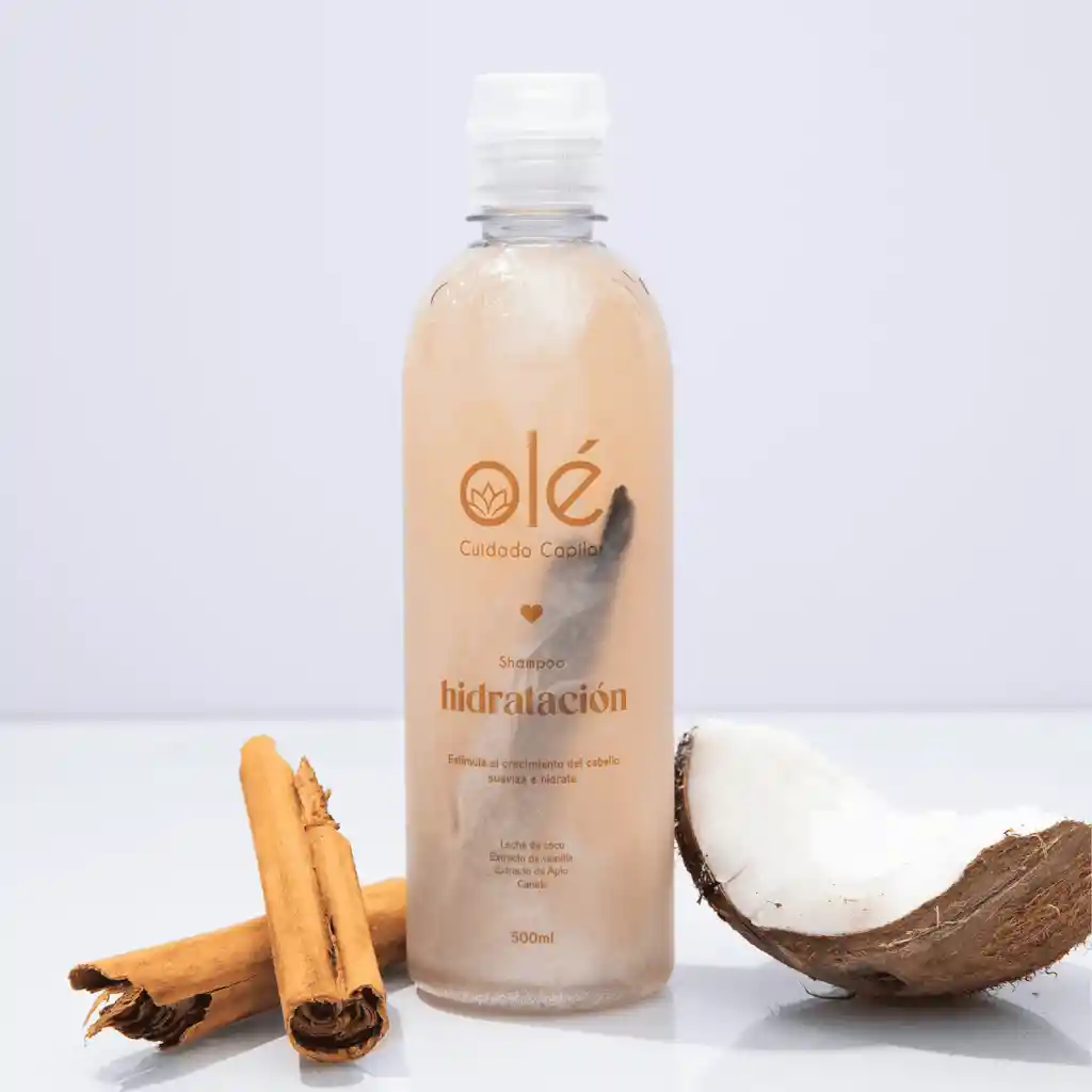 Shampoo Hidratación Coco, Canela & Miel. 500 Ml