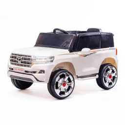 Carro Montable Toyota Land Cruiser 6v Control Remoto Blanco Niños