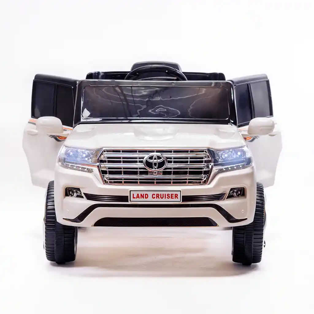 Carro Montable Toyota Land Cruiser 6v Control Remoto Blanco Niños