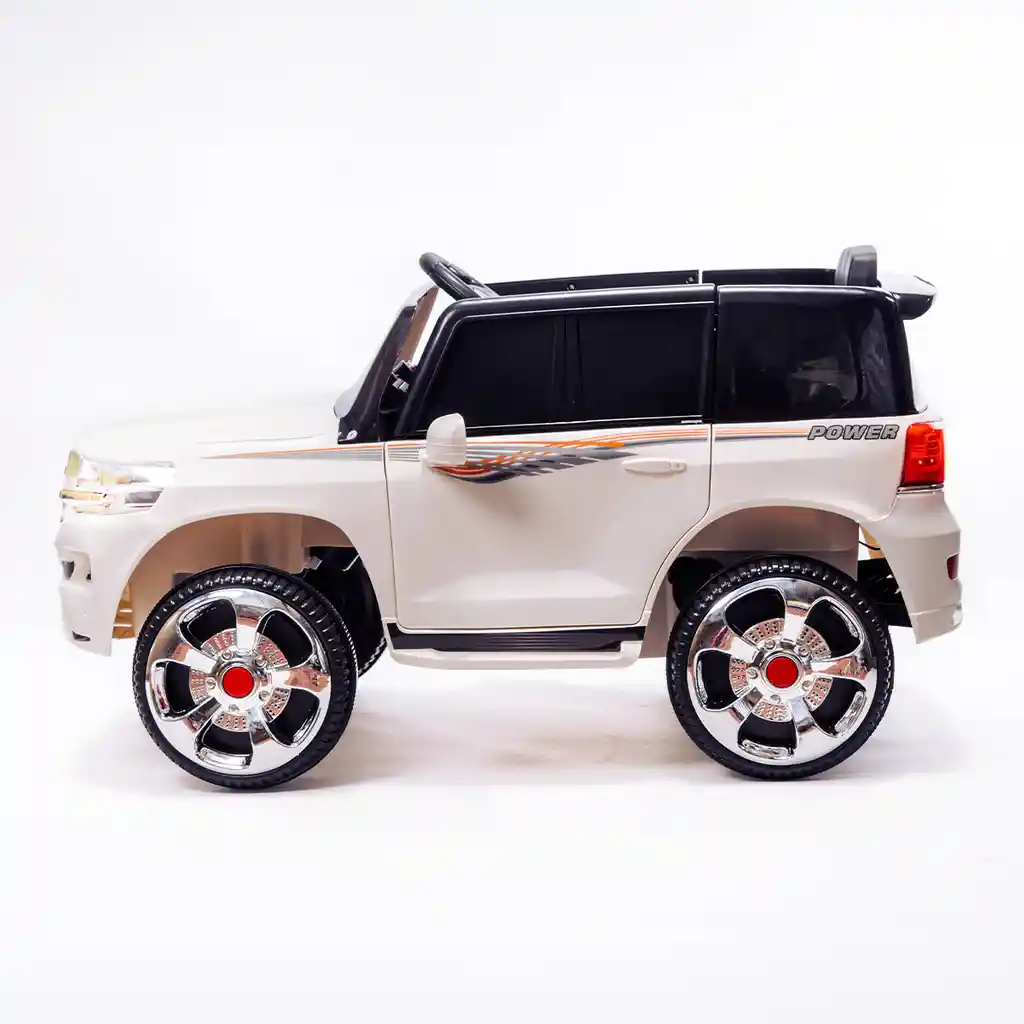 Carro Montable Toyota Land Cruiser 6v Control Remoto Blanco Niños