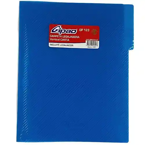Carpeta Legajadora Plastica Carta - Azul