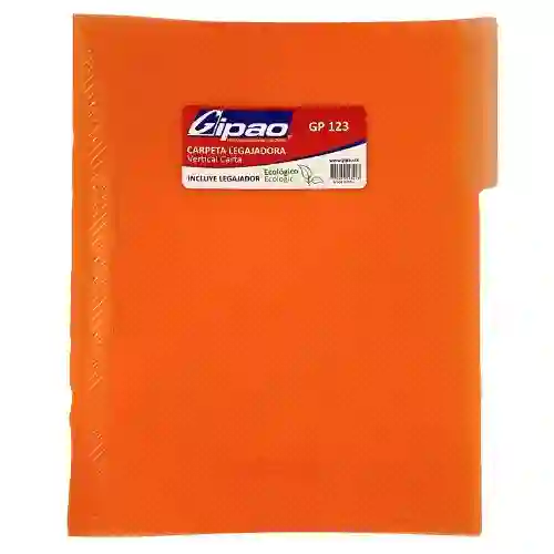 Carpeta Legajadora Plastica Carta - Naranja