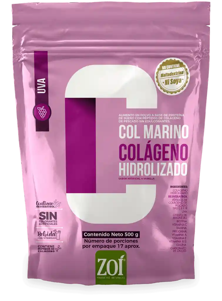 Colageno Hidrolizado Marino Zoi X 500 Gr