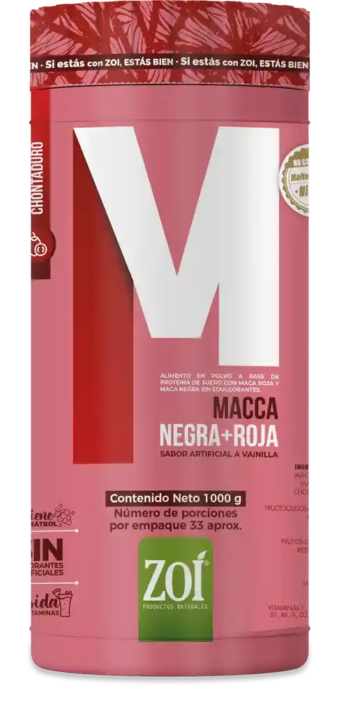 Macca Roja + Negra + Jalea Real X 1000 Gr