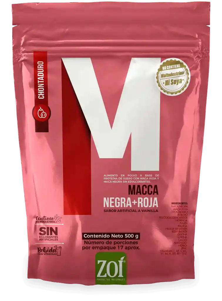 Macca Roja Y Negra X 500 Gr