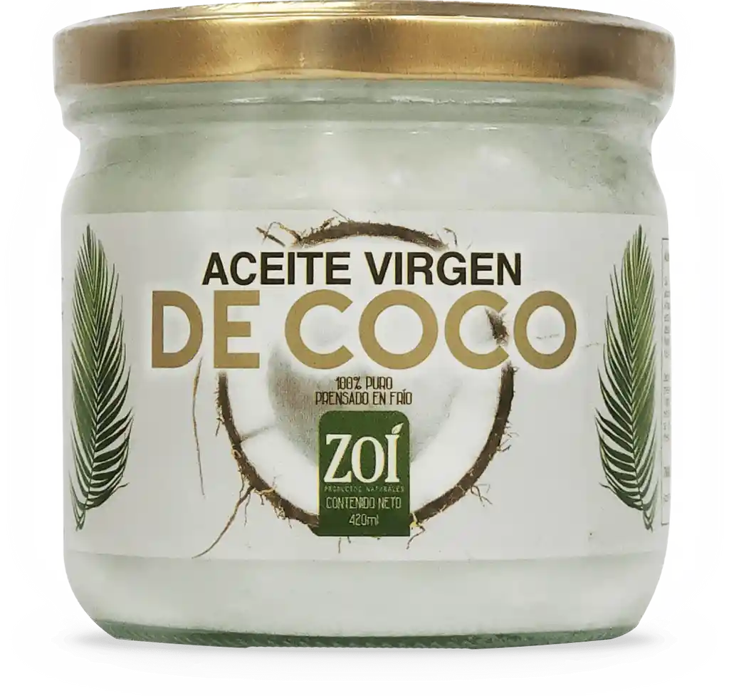 Aceite Coco Virgen Prensado En Frio X 420 Gr
