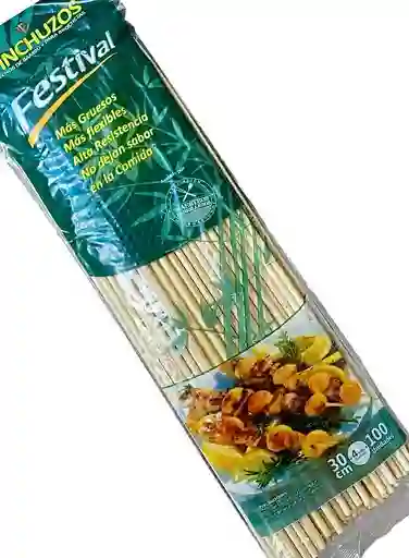 Pinchos Bambú 30 Cms X 100 Unds