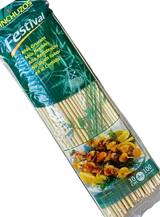 Pinchos Bambú 30 Cms X 100 Unds