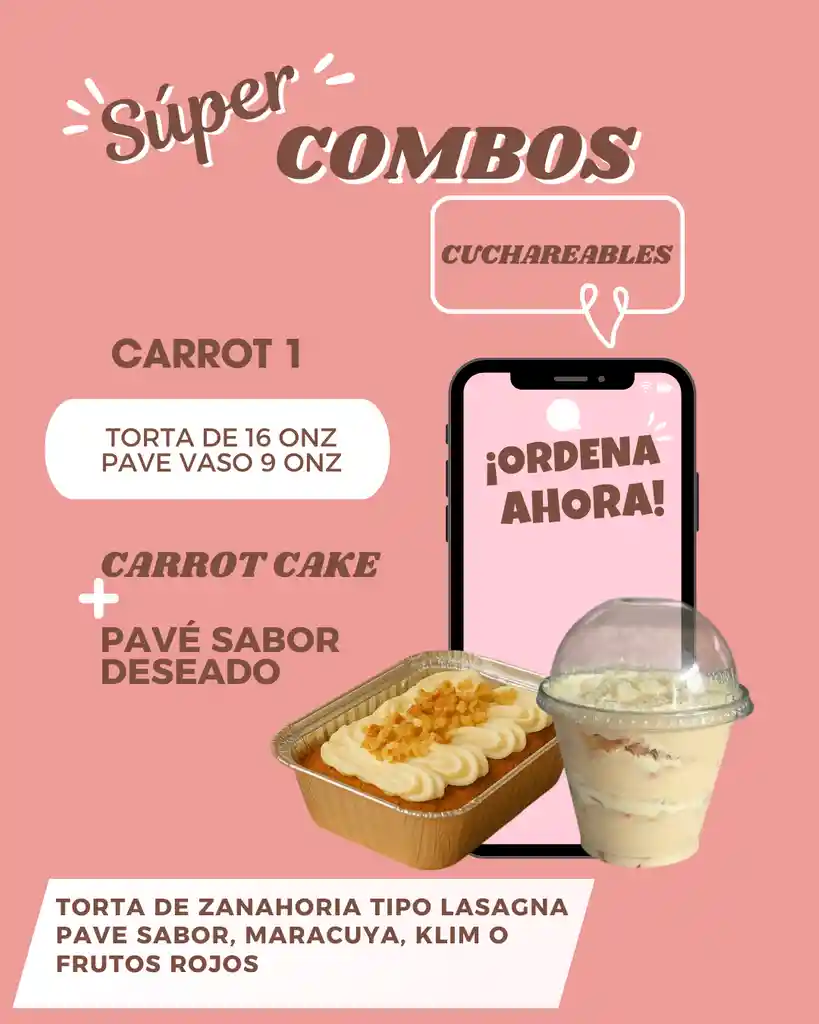 Torta De Zananhoria Tipo Lasagna + Pave De Sabor A Elección