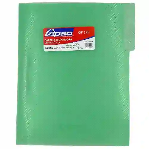 Carpeta Legajadora Plastica Carta - Verde Limon