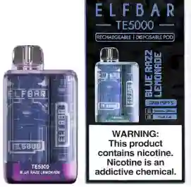 Elf Bar Te5000 Vape Desechable 5% 5000 Puffs Blue Razz