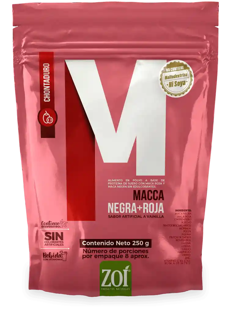 Macca Roja Y Negra Bolsa X 250 Gr