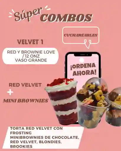 Cuchareable Red Velvet + Mini Brownies Surtidos 12 Onz