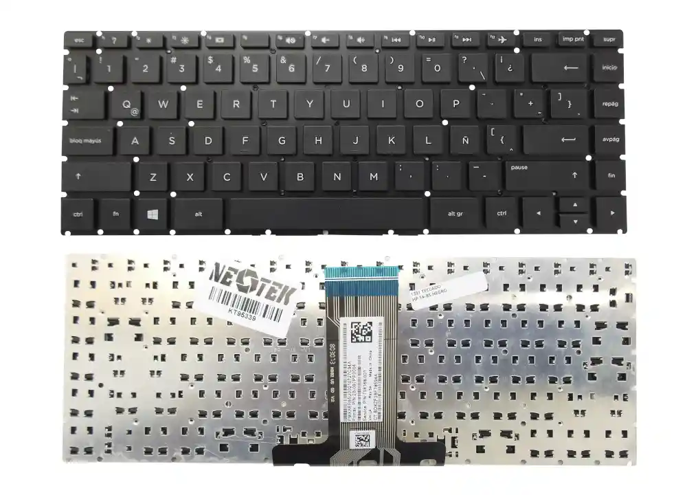 Teclado Hp 14-bs 14-ba 14-bp 14-bw 240-g6 245-g6 246-g6 Enter Recto Negro