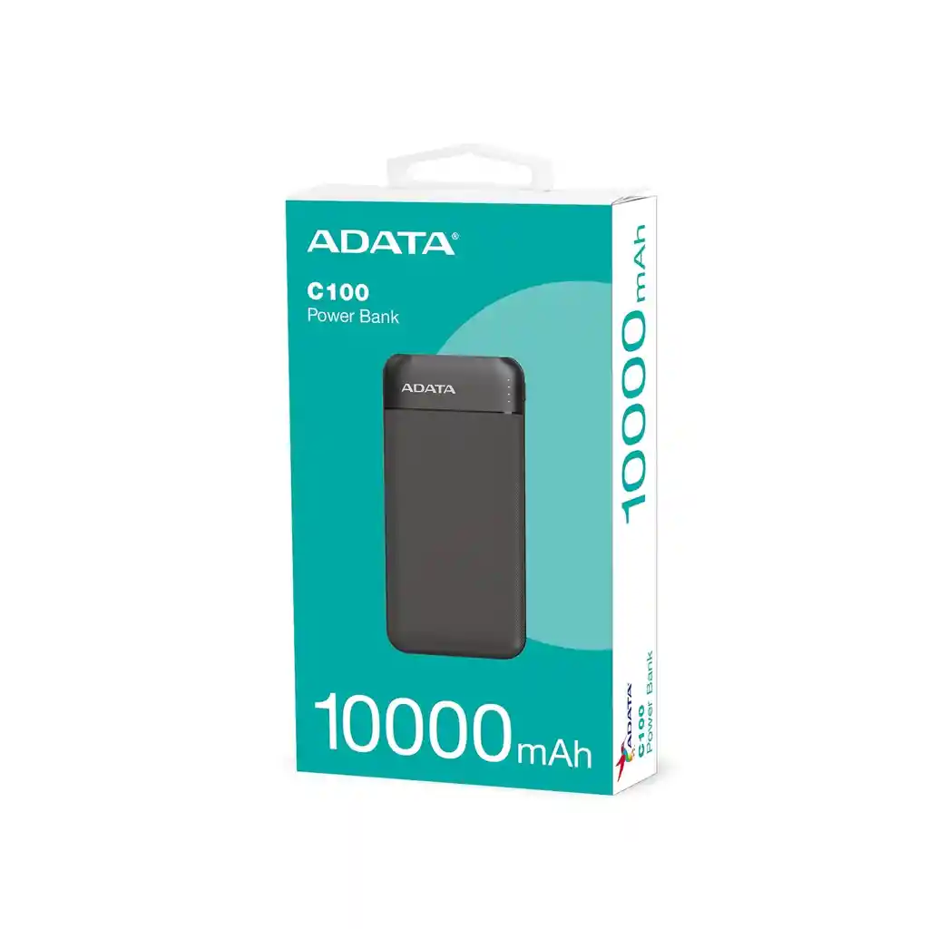 Bateria Cargador Portatil Adata Pc100 10.000 Mah 20w 3 Dispositivos Negro