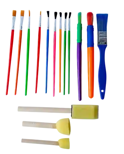Arte Set De Pinceles Y Espuma Para Niños X15und