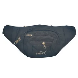 Canguro Deportivo Unisex Negro Con 4 Bolsillos – Tela Resistente