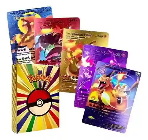 Cartas X 55 Pokémon Metalizadas Coleccionables
