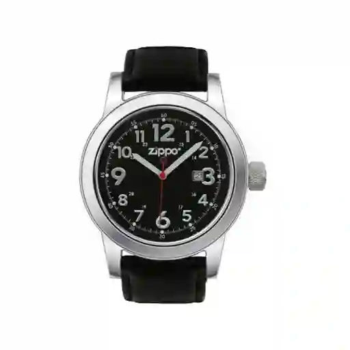 Reloj Zippo Correa De Piel, Negro