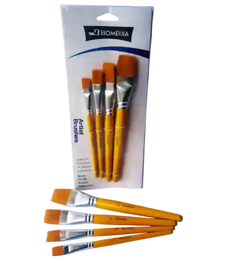 Arte Set Pinceles Planos X4