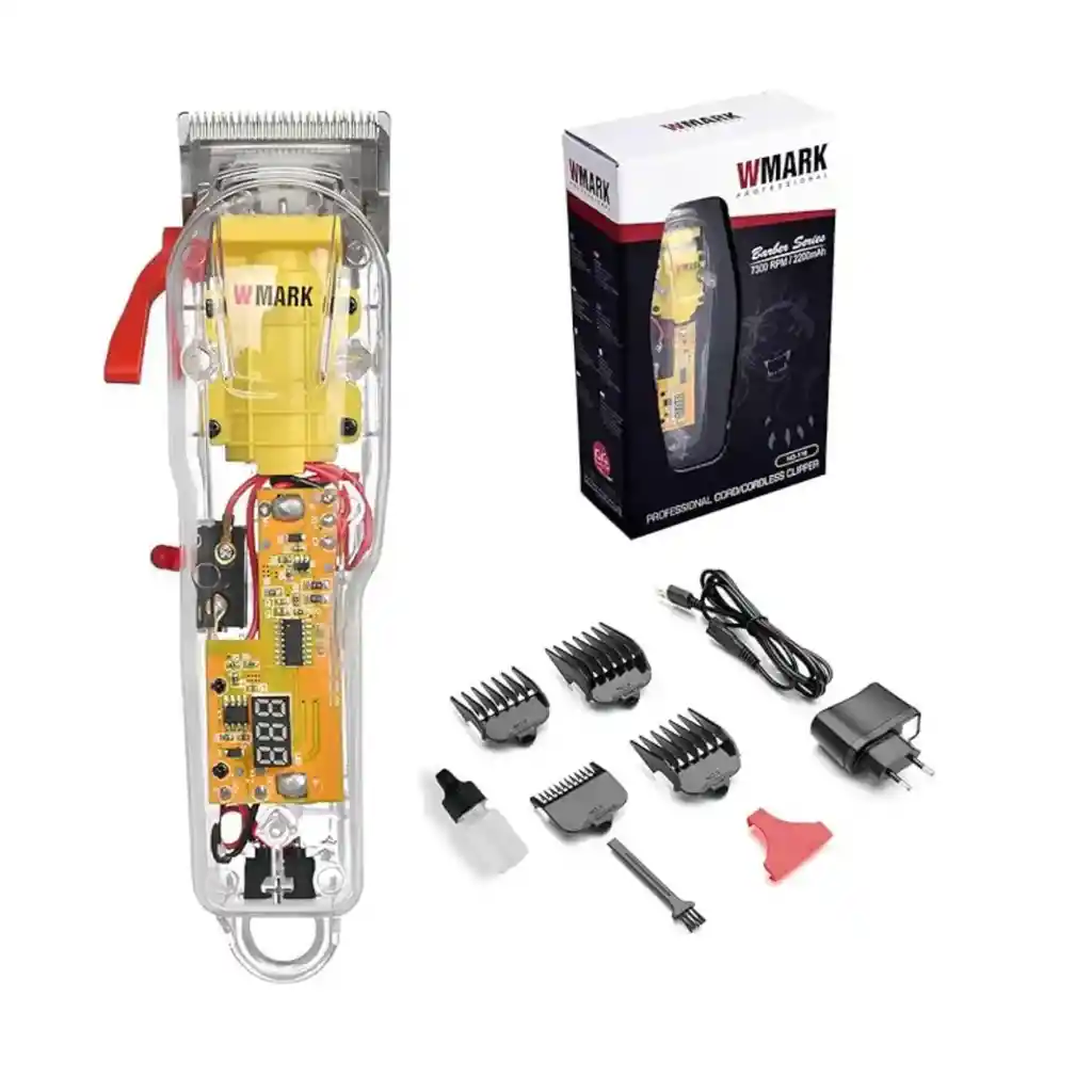 Combo Maquina Peluquera Profesional Wmark Ng-108 + Audífonos Jkmx Jk11