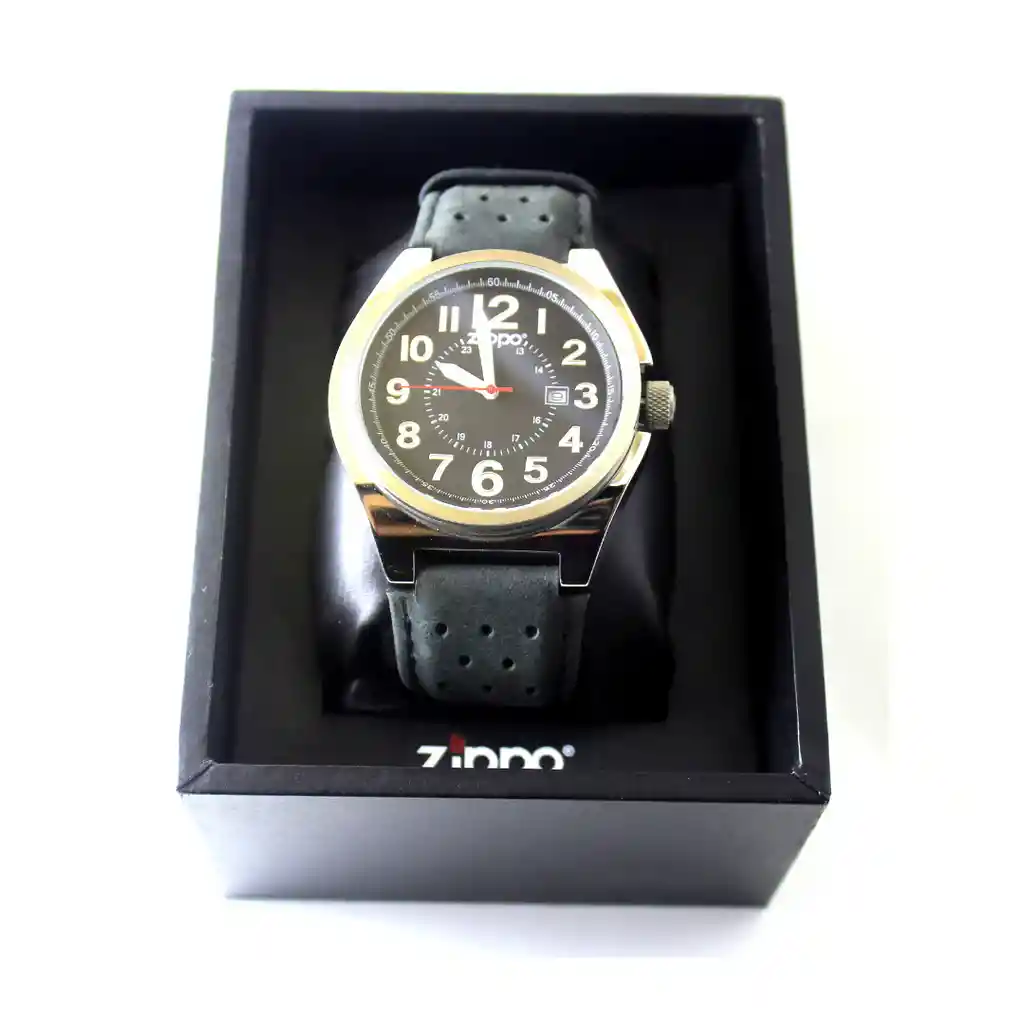 Reloj Deportivo Zippo En Cuero
