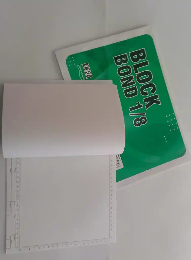 Block Bond 1/8 X 20 Hojas