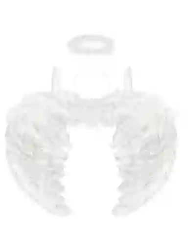 Alas De Angel Y Corona Disfraz Para Halloween 1und Blanco