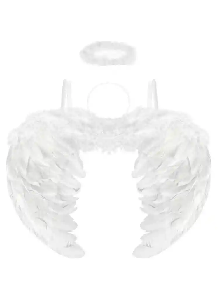 Alas De Angel Y Corona Disfraz Para Halloween 1und Blanco