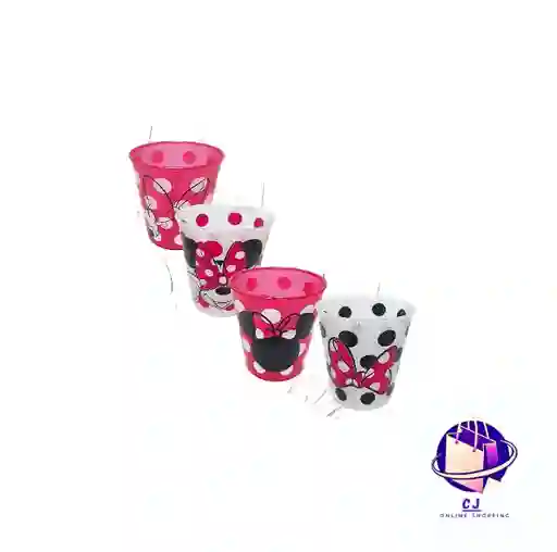 Set De Vaso Iki X 4 Pcs Personajes 9onz