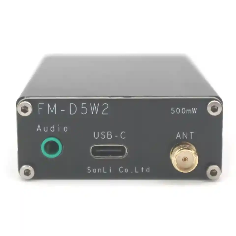 Trasmisor Fm Estereo 0.5w 2km76-108mhz Con Antena De Radio