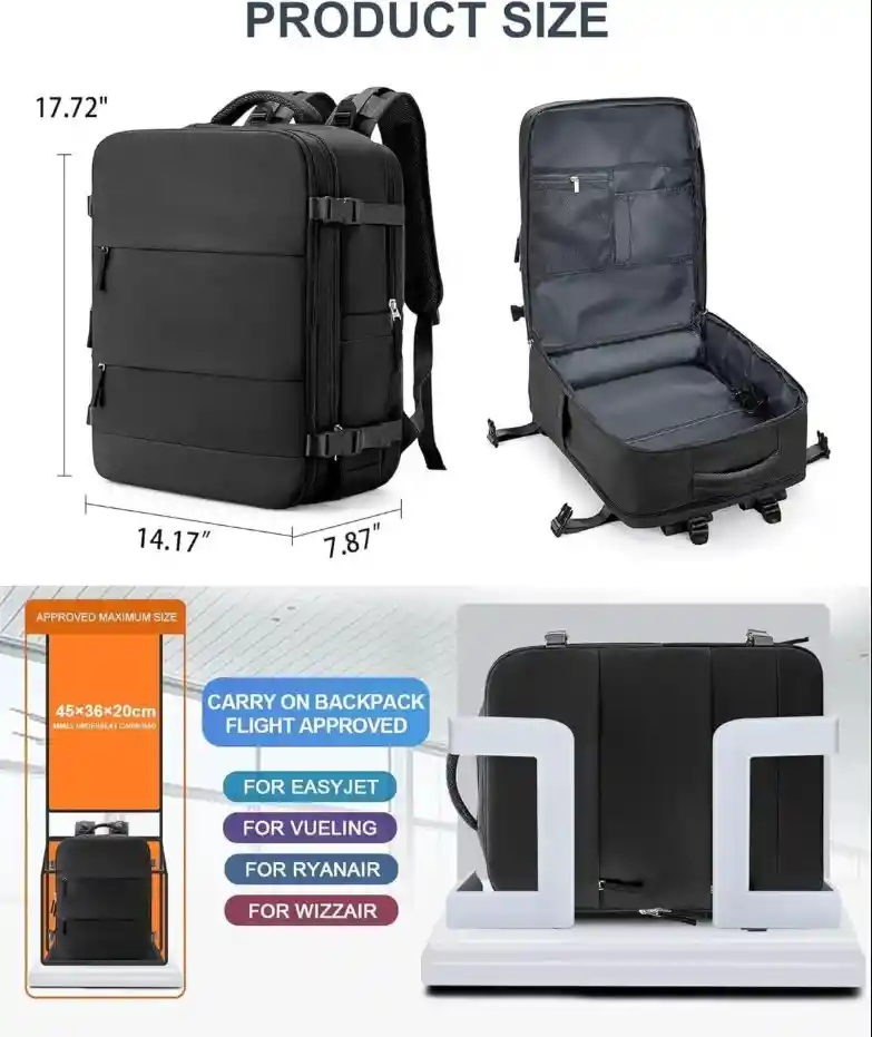 Maleta Equipaje Mano Para Viaje Multifuncional Grande