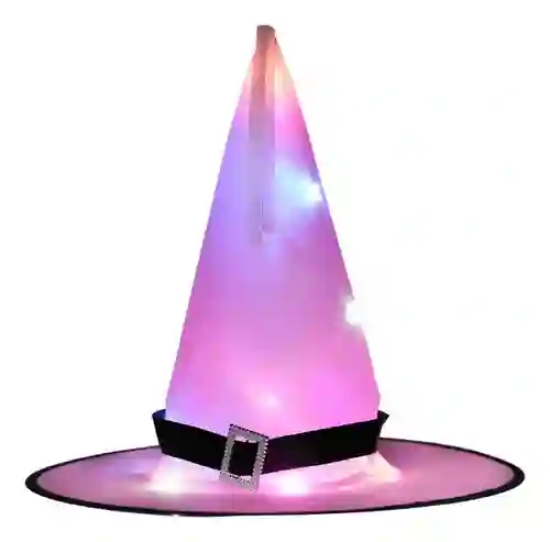 Gorro Sombrero Led De Bruja Disfraz Halloween Decoracion