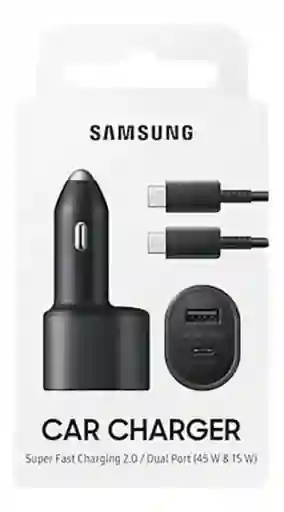 Cargador De Carro 2 En 1 De 45w + 15w Samsung