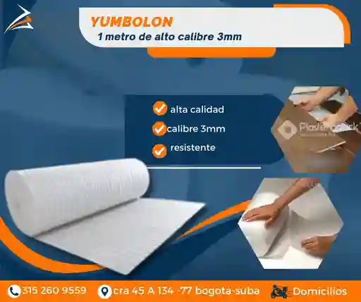 Yumbolon Calibre Mm3 De 1m De Alto Por 1 Metro Empaque Y Embalaje