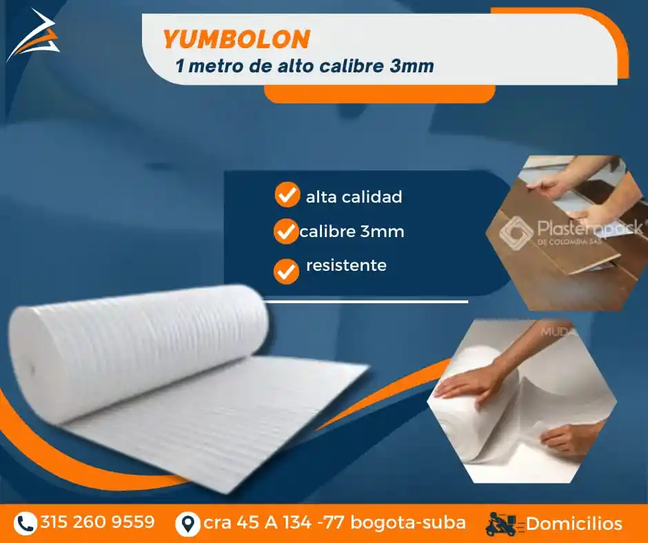 Yumbolon Calibre Mm3 De 1m De Alto Por 1 Metro Empaque Y Embalaje