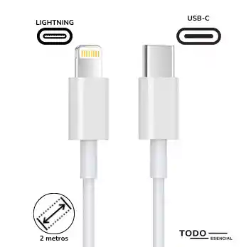 Cargador Iphone Usb-c To Lighting 2m Generico Cable Iphone