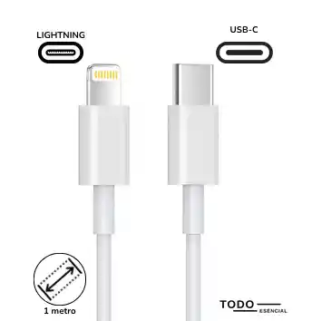 Cargador Iphone Usb-c To Lightning Generico Cable 1 Metro