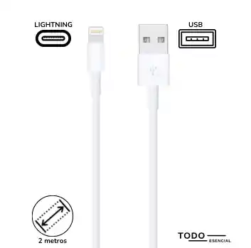 Cargador Iphone Lightning To Usb Generico Cable Iphone 2 Metros
