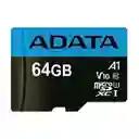 Memoria Micro Sd Adata 64gb Clase 10 Con Adaptador