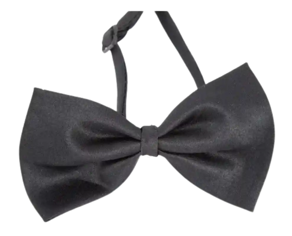 Corbata Corbatin Negro Fiestas Ajustable X3 Und